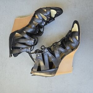 Black Wedge Sandals NEGOTIABLE